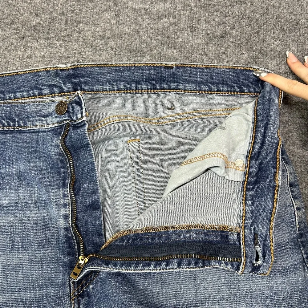 Levi's 505 Jeans Men's Blue Denim Stretch High Rise Classic Straight Fit - 40X32